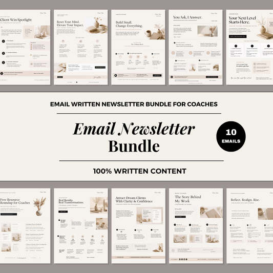 10 Done-for-You Email Newsletters for Coaches + Written Content