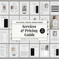 Services & Pricing Guide™ | 55 Premium Canva Templates for Coaches & Service Providers