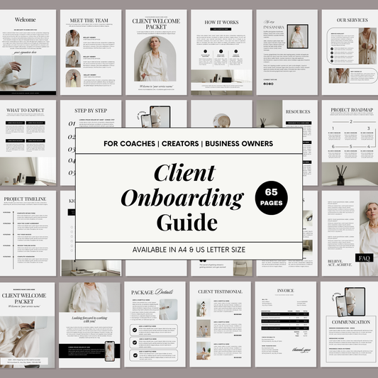 Client Onboarding Kit™ | 65 Canva Templates for Coaches & Service Providers