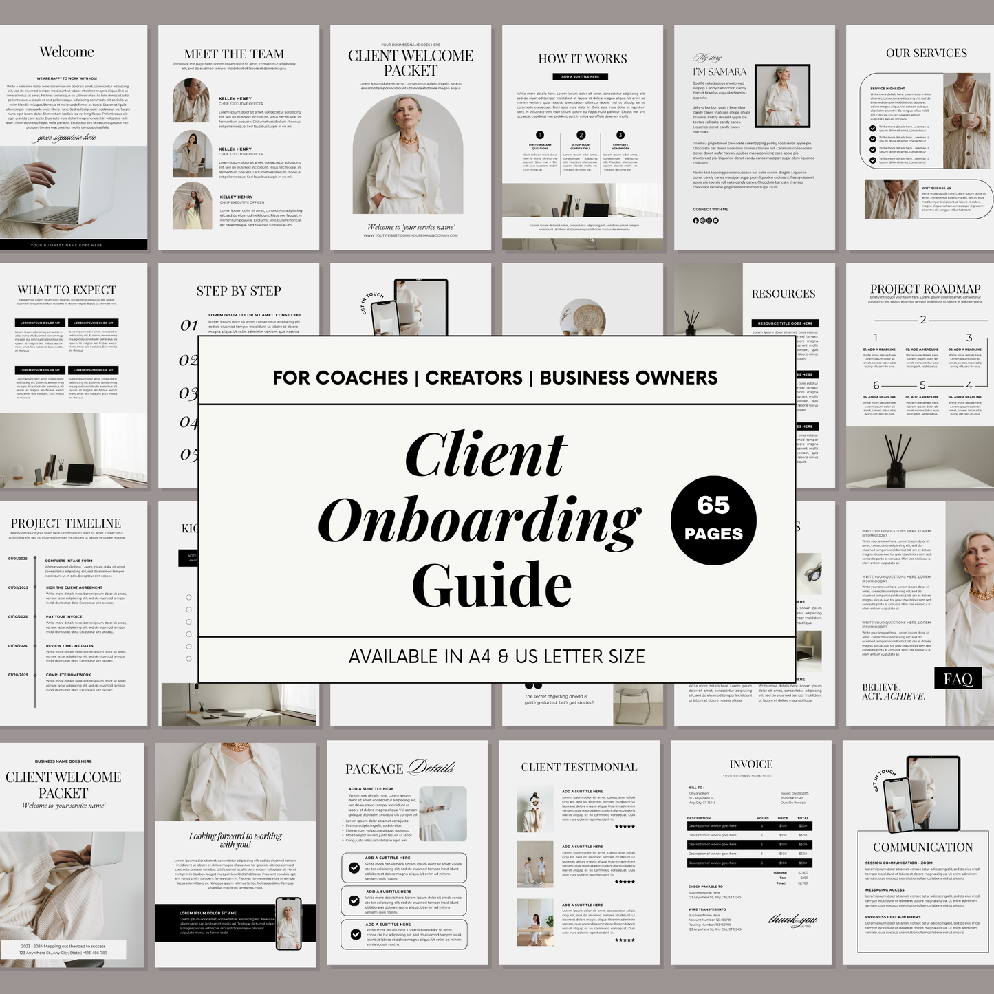 Client Onboarding Kit™ | 65 Canva Templates for Coaches & Service Providers