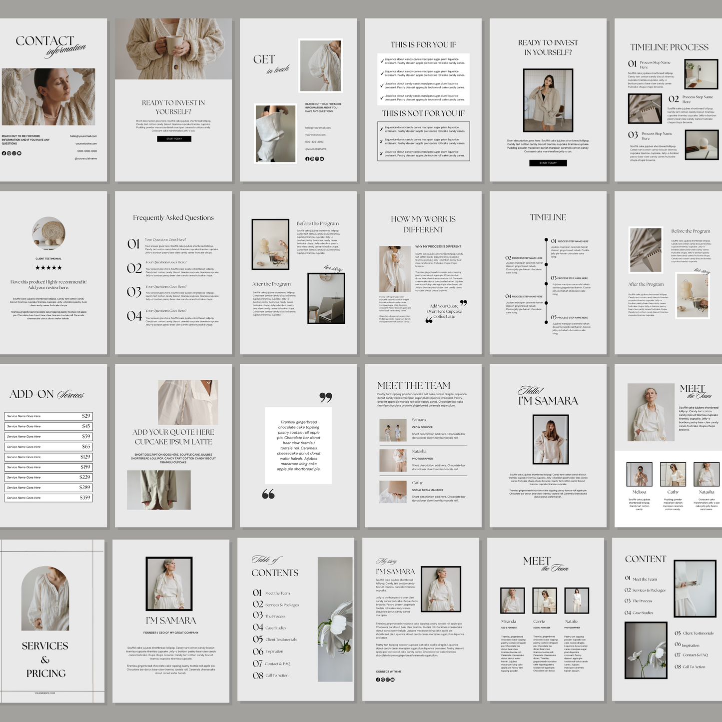 Services & Pricing Guide™ | 55 Premium Canva Templates for Coaches & Service Providers