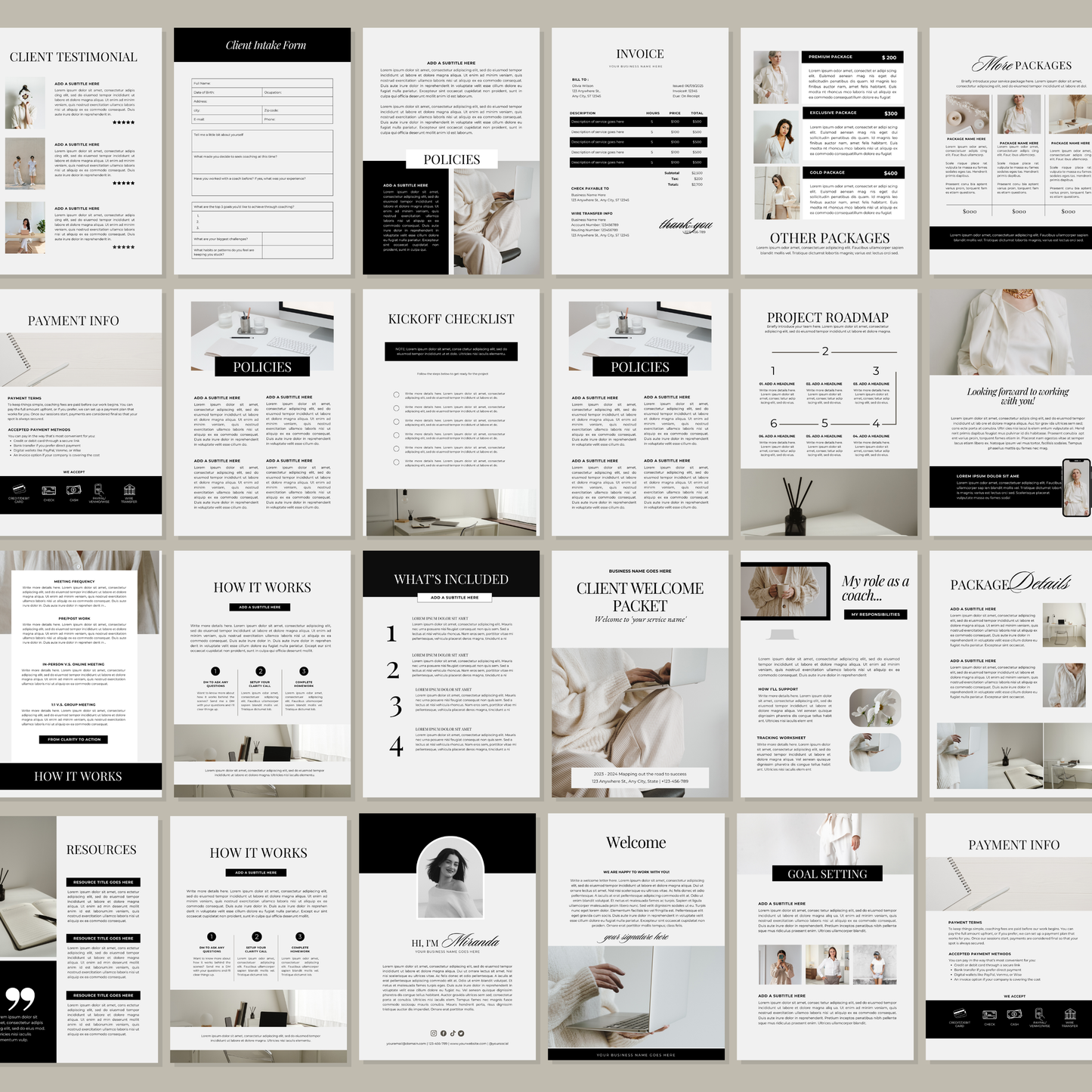 Client Onboarding Kit™ | 65 Canva Templates for Coaches & Service Providers