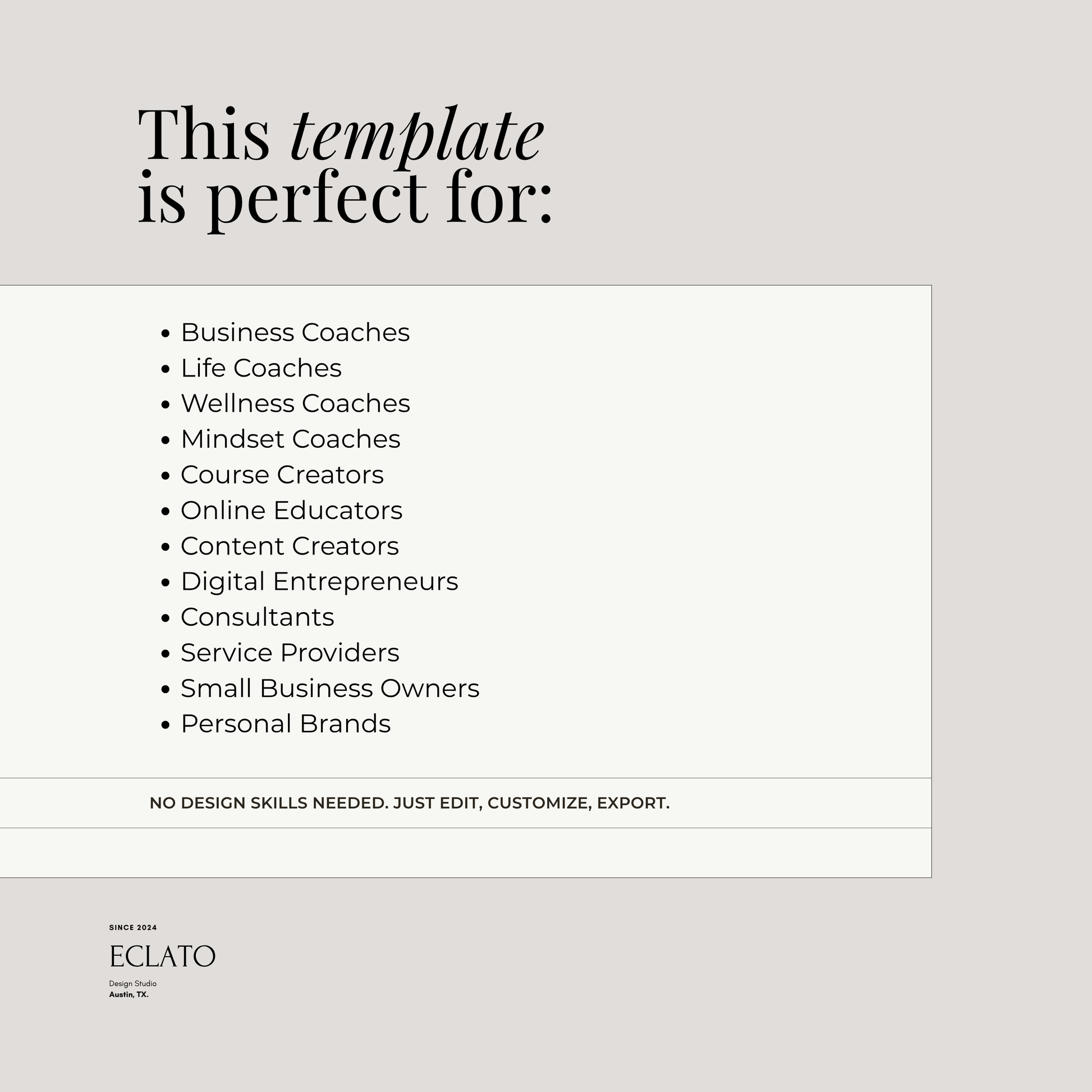 Minimalist Canva workbook template with luxury design for coaching programs and online courses