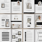 Luxury Canva workbook template for coaches with editable pages for digital products