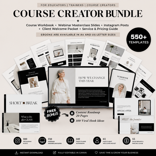 The Ultimate Course Creator Suite | 550+ Premium Canva Templates
