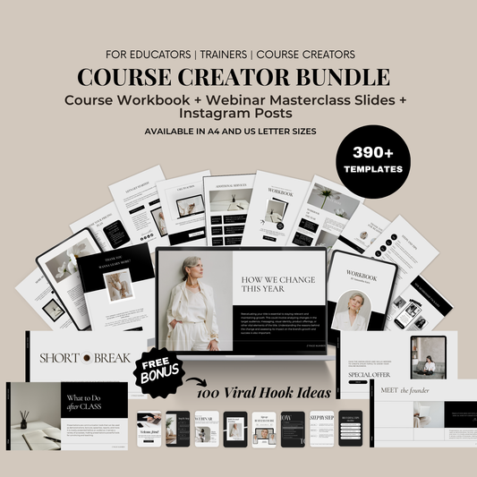 The Course Creator Suite | 390+ Premium Canva Templates
