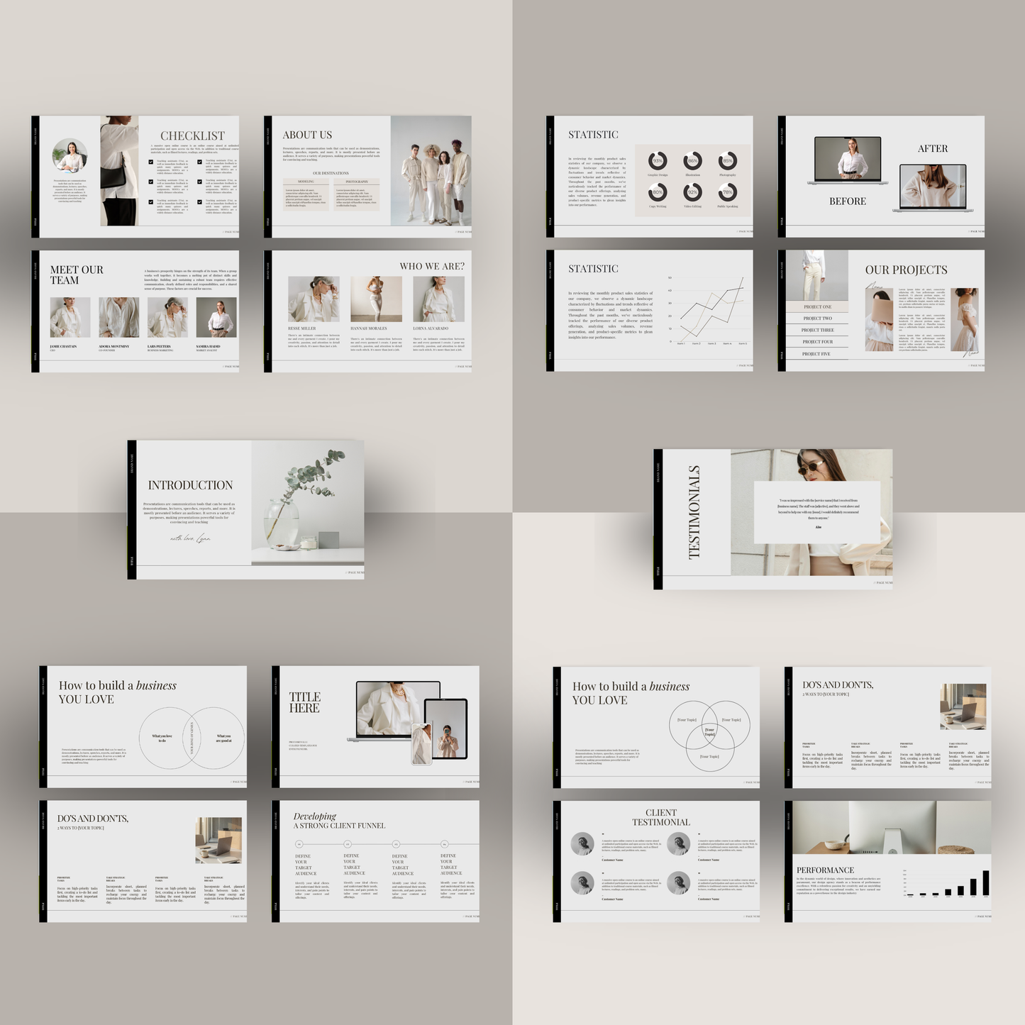 Professional Canva presentation template for webinars and online courses