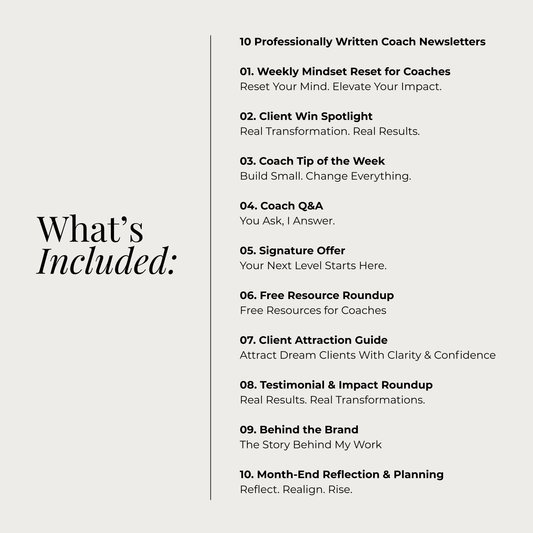 10 Done-for-You Email Newsletters for Coaches + Written Content