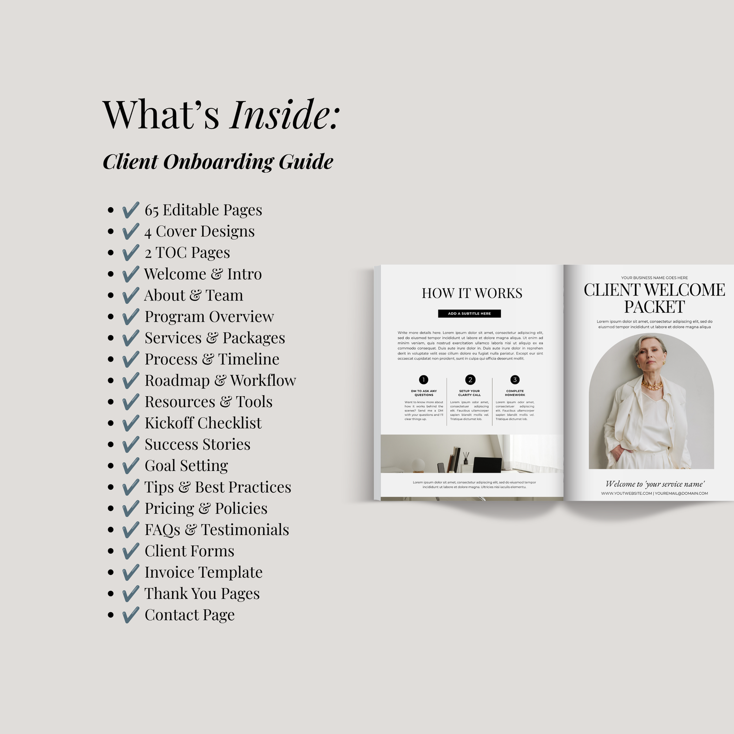 Client Onboarding Kit™ | 65 Canva Templates for Coaches & Service Providers